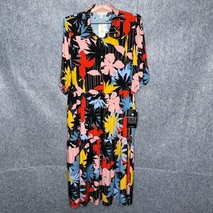 NWT Loralette Majesty Midi Bloom Them Away‎ Dress- Sz 14/16